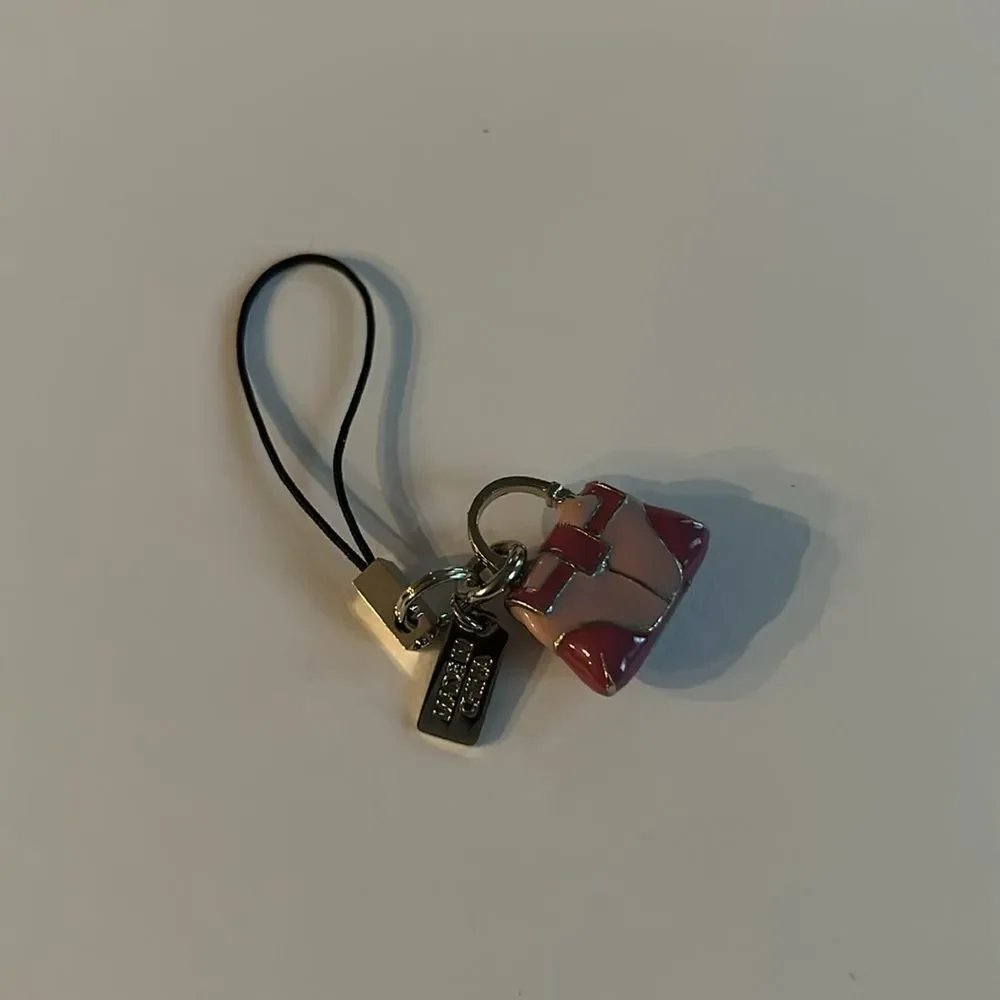 NWOT Vintage COACH Mini Purse Charm Lanyard Cell Phone Charm